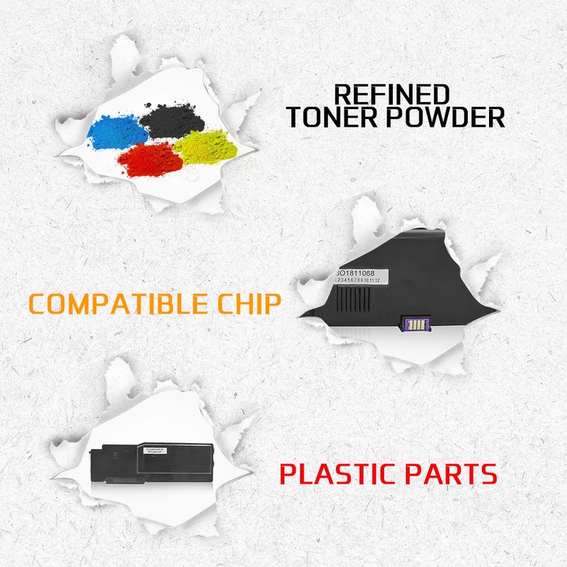 VICTORSTAR 4 Color C400 C405 Remanufactured Toner Cartridges for Xerox C400n C400dn C405n C405dn C405 MFP ã€Extra High Yieldã€‘ 10500 Pages for Black, 8000 Pages for C M Y 106R03524 106R03525 106R03526 106R03527 - Image 3